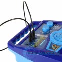 Gitara elektryczna rockowa ze wzmacniaczem mikrofonem dla dzieci niebieska