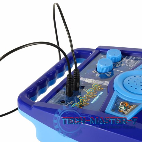 Gitara elektryczna rockowa ze wzmacniaczem mikrofonem dla dzieci niebieska Gitara elektryczna rockowa ze wzmacniaczem mikrofonem dla dzieci niebieska