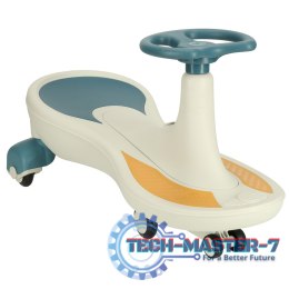 Jeździk grawitacyjny świecące koła LED z muzyką grający 76cm niebiesko-biały max 100kg
