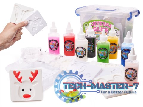 Klej żel kryształowy 3D crystal glue kreatywny zestaw w wiaderku 26el.