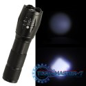 Latarka taktyczna wojskowa 800 lumenów LED ZOOM mocna USB akumulator