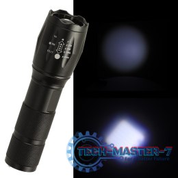 Latarka taktyczna wojskowa 800 lumenów LED ZOOM mocna USB akumulator