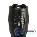Latarka taktyczna wojskowa 800 lumenów LED ZOOM mocna USB akumulator