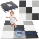 Mata edukacyjna piankowa puzzle szara 180 x 180 cm 9 elementów