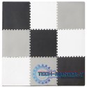 Mata edukacyjna piankowa puzzle szara 180 x 180 cm 9 elementów