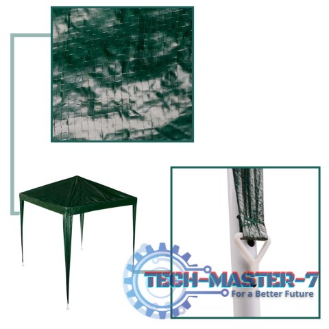 Pawilon ogrodowy namiot imprezowy handlowy altana zielony 2 x 2 m Pawilon ogrodowy namiot imprezowy handlowy altana zielony 2 x 2 m