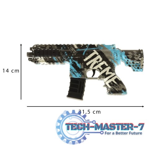 Pistolet na kulki żelowe wodne karabin niebieski zasilanie bateryjne USB 550szt. 7-8mm Pistolet na kulki żelowe wodne karabin niebieski zasilanie bateryjne USB 550szt. 7-8mm