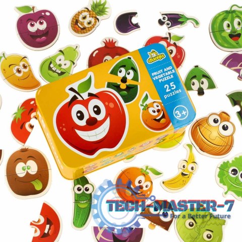 Puzzle w puszce owoce/warzywa 25 puzzli Puzzle w puszce owoce/warzywa 25 puzzli