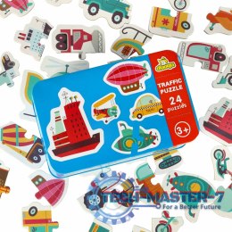 Puzzle w puszce pojazdy 24 puzzle