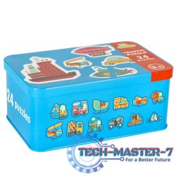 Puzzle w puszce pojazdy 24 puzzle