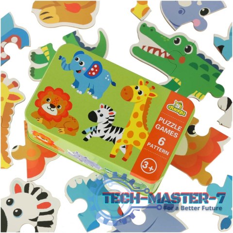 Puzzle w puszce zwierzątka safari 25 puzzli Puzzle w puszce zwierzątka safari 25 puzzli