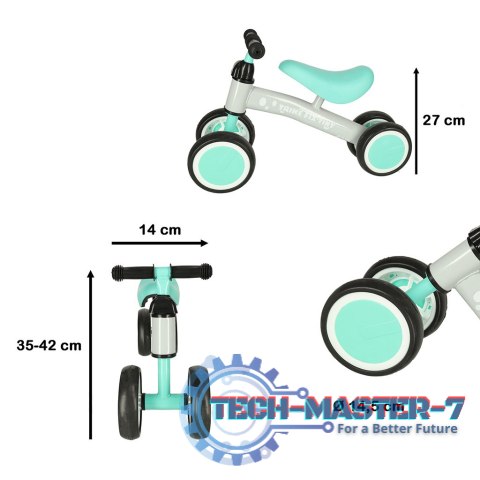 Rowerek biegowy Trike Fix Tiny jeździk chodzik 4 koła regulacja kierownicy miętowy Rowerek biegowy Trike Fix Tiny jeździk chodzik 4 koła regulacja kierownicy miętowy