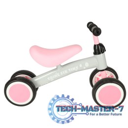 Rowerek biegowy Trike Fix Tiny jeździk chodzik 4 koła regulacja kierownicy różowy