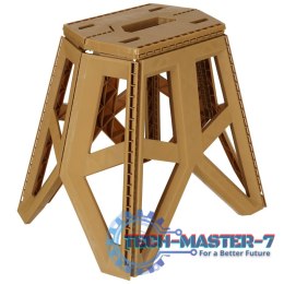 Taboret składany krzesełko turystyczne kempingowe przenośne 40 cm beżowy