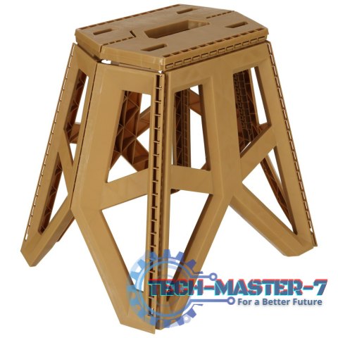 Taboret składany krzesełko turystyczne kempingowe przenośne 40 cm beżowy Taboret składany krzesełko turystyczne kempingowe przenośne 40 cm beżowy