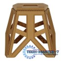 Taboret składany krzesełko turystyczne kempingowe przenośne 40 cm beżowy