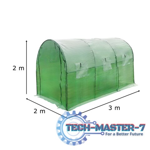 Tunel foliowy ogrodowy szklarnia na warzywa rośliny 3x2x2 m Tunel foliowy ogrodowy szklarnia na warzywa rośliny 3x2x2 m