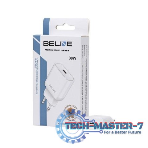 Ładowarka sieciowa 30W GaN USB-C PD 3.0 biała