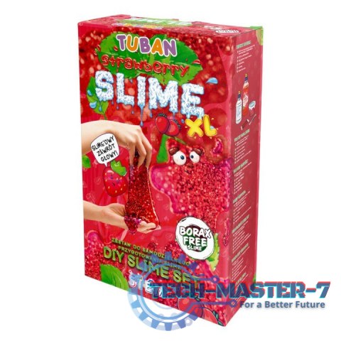 Masa plastyczna Zestaw super slime - Truskawka XL