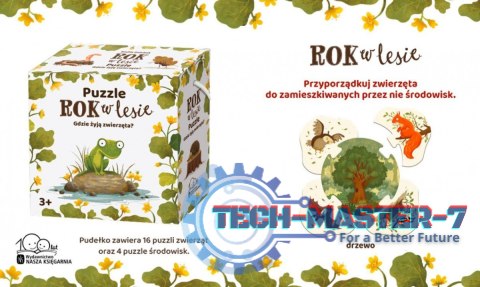 Puzzle Rok w lesie. Gdzie żyją zwierzęta Puzzle Rok w lesie. Gdzie żyją zwierzęta