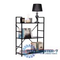 Regał drewniany metalowa rama szeroki LOFT 3 półki czarny ModernHome ModernHome