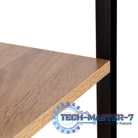Regał drewniany nowoczesny metalowa rama LOFT 3 półki ModernHome ModernHome Regał drewniany nowoczesny metalowa rama LOFT 3 półki ModernHome ModernHome
