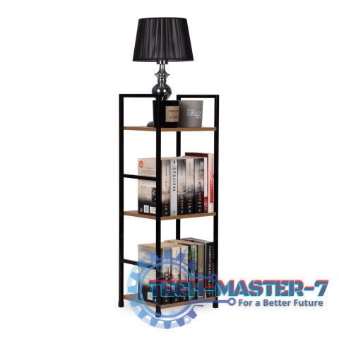 Regał drewniany nowoczesny metalowa rama LOFT 3 półki ModernHome ModernHome Regał drewniany nowoczesny metalowa rama LOFT 3 półki ModernHome ModernHome