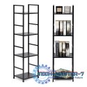 Regał drewniany nowoczesny metalowa rama LOFT 4 półki czarny ModernHome ModernHome
