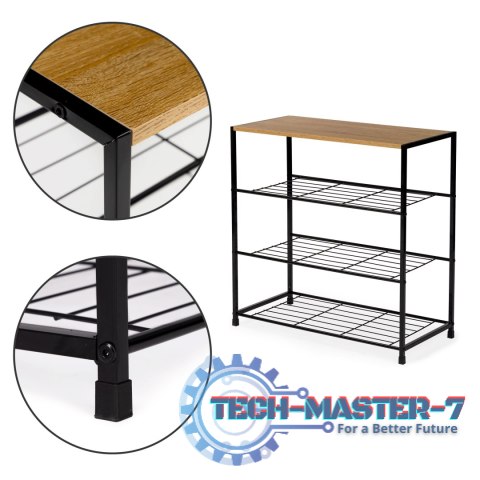 Szafka na buty stojak regał półka loft 3 poziomy ModernHome ModernHome Szafka na buty stojak regał półka loft 3 poziomy ModernHome ModernHome