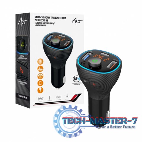 Transmiter samochodowy FM MP3 z funkcją BT, USB LCD FM-73 QC3.0 Transmiter samochodowy FM MP3 z funkcją BT, USB LCD FM-73 QC3.0