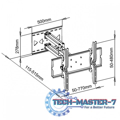 Uchwyt LCD AR-24 32-100 cali do 100kg regulowany Uchwyt LCD AR-24 32-100 cali do 100kg regulowany