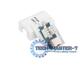 Gniazdo natynkowe 1x RJ45 Kat.6 białe ekranowane