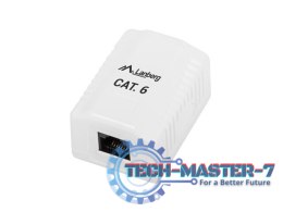 Gniazdo natynkowe 1x RJ45 Kat.6 białe