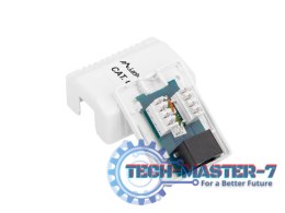 Gniazdo natynkowe 1x RJ45 Kat.6 białe