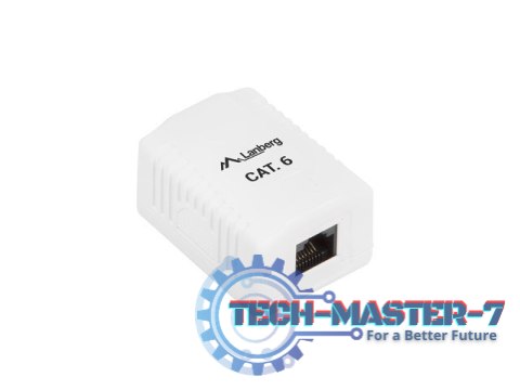 Gniazdo natynkowe 1x RJ45 Kat.6 białe Gniazdo natynkowe 1x RJ45 Kat.6 białe