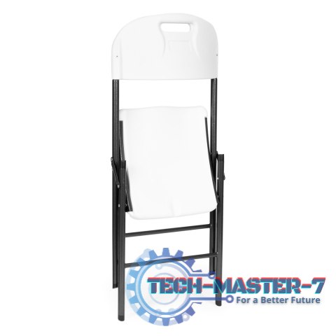 Komplet 2 krzeseł składanych zestaw cateringowy metal HDPE białe ModernHome ModernHome Komplet 2 krzeseł składanych zestaw cateringowy metal HDPE białe ModernHome ModernHome