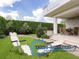 Leżak fotel ogrodowy plażowy składany 2w1 leżanka beżowy MultiGarden ModernHome