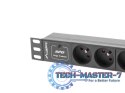 Listwa zasilająca Rack PDU 10 cali 1U 3x PL 2m 16A 230V PL czarna