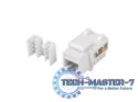 Moduł keystone gniazdo RJ45 - LSA UTP kat.6 90 stopni do puszki montażowej
