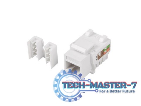 Moduł keystone gniazdo RJ45 - LSA UTP kat.6 90 stopni do puszki montażowej