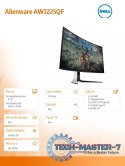 Monitor AW3225QF 31.6 cala Curved NVIDIA G-Sync Compatible 240Hz OLED 4K (3840x2160)/16:9/2xHDMI/5xUSB 3.2/3Y AES&PPE