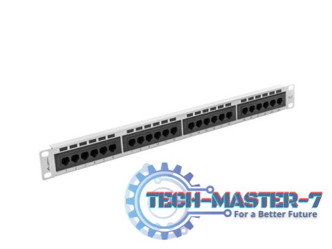 Patch Panel 24 Port 1U Kat.6 szary Patch Panel 24 Port 1U Kat.6 szary