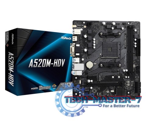 Płyta główna A520M-HDV AM4 2DDR4 HDMI/DVI/VGA M.2 mATX