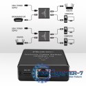 Rozdzielacz Splitter mini SWITCH 1x2 port RJ45 | 1000Mbps | USB-C| Aluminium