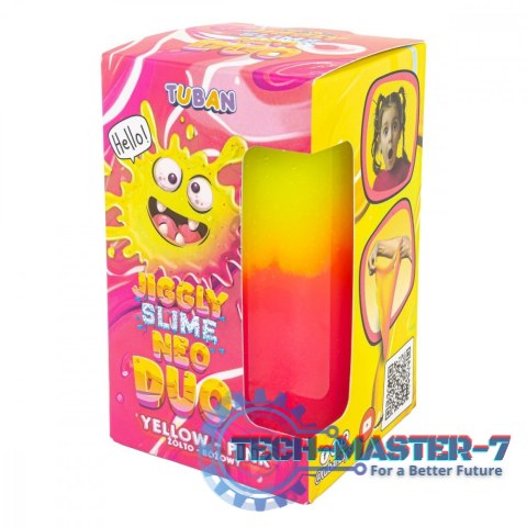 Slime Jiggly Neo Duo żółto-różowy 430g