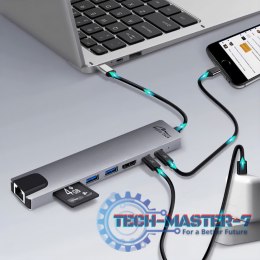 Stacja dokująca 8 IN 1 GIGA LAN HUB MT5046