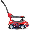 Autko jeździk pchacz 3w1 DELUXE z rączką panelem muzycznym - czerwone MULTISTORE