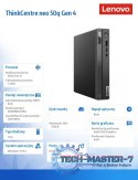 Komputer ThinkCentre Neo 50q Tiny G4 12LN001UPB W11Pro i3-1215U/8GB/256GB/INT/3YRS OS