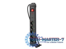 Listwa zasilająca 1.5m 5x230 SC SP1-05F-0150-BK