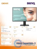 Monitor 23.8 cala GW2491 LED 5ms/100Hz/IPS/HDMI
